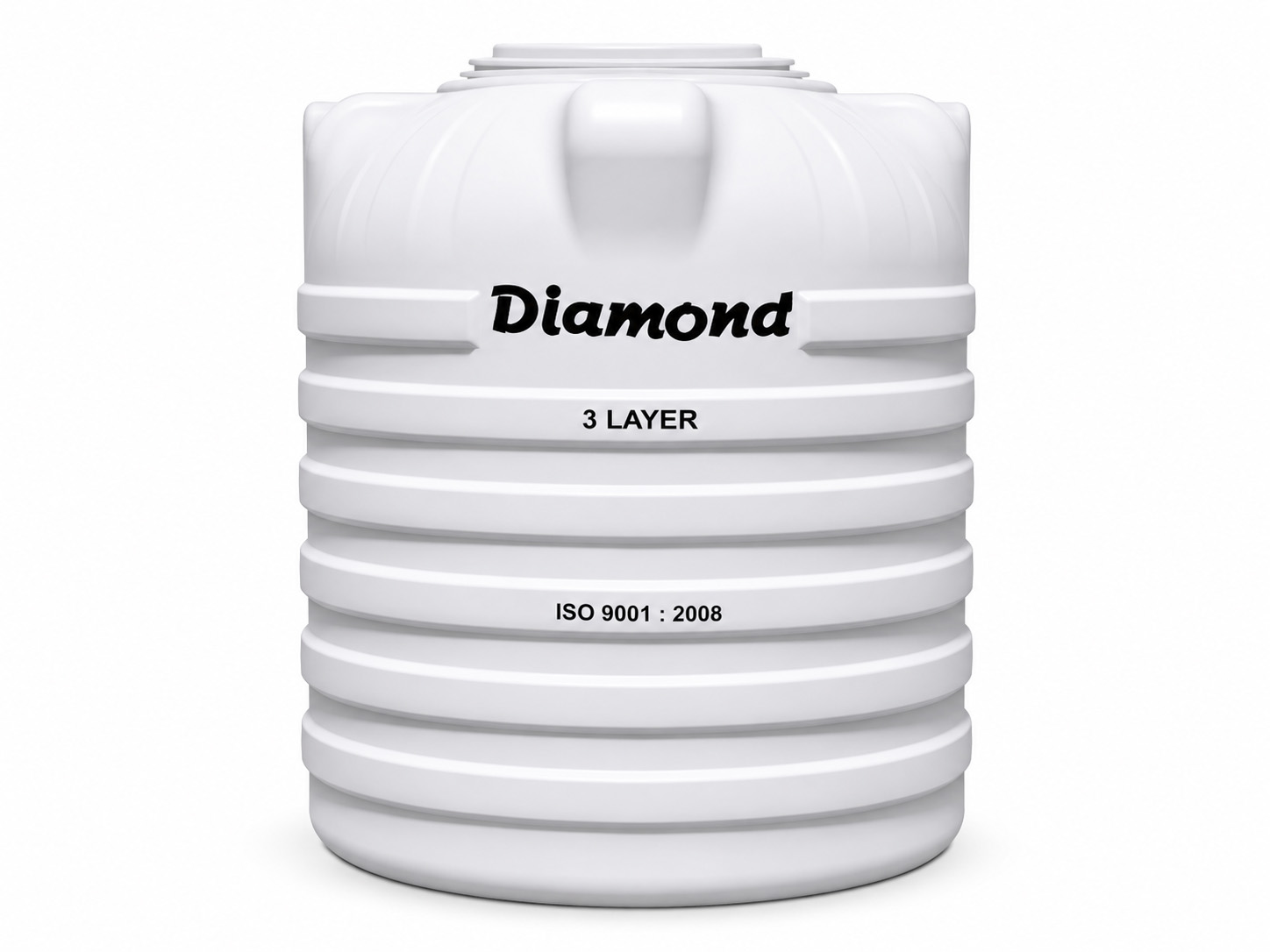 Diamond 3-Layer Tank — White